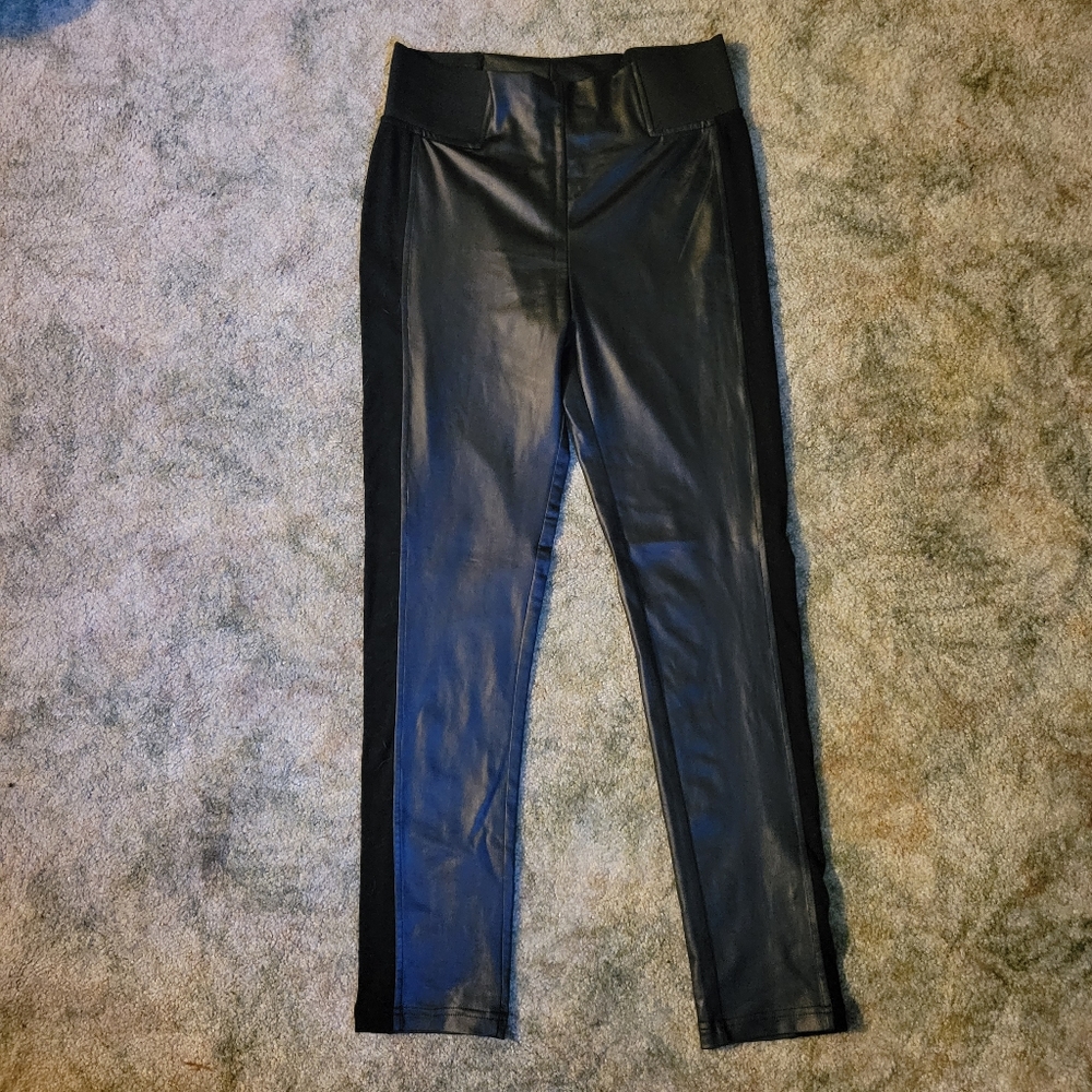 Black Faux Leather Leggings